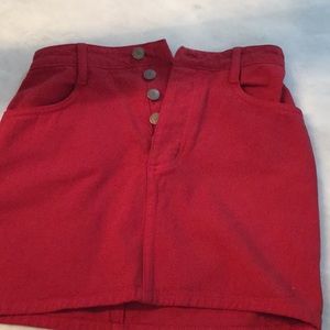 Brandy Melville Red Denim Skirt